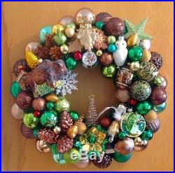 Christmas ornament wreath. Back to nature