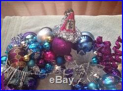 Christmas ornament wreath. New Years decor. Approximately x. 21 diameter