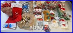 Christmas tree, Christmas ornaments, kids’ toys, and related items