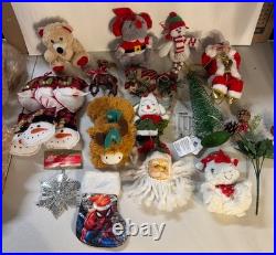 Christmas tree, Christmas ornaments, kids' toys, and related items