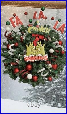 Christmas wreaths for front door Grinch