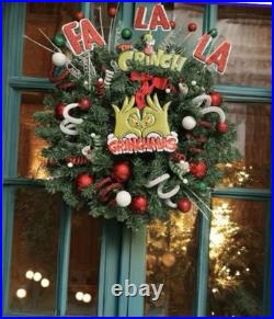 Christmas wreaths for front door Grinch