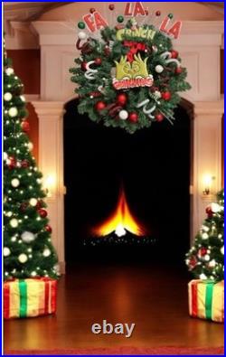 Christmas wreaths for front door Grinch