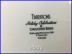 Christopher Radco Christmas Traditions 16 Piece Dishes Set Pre-Owned