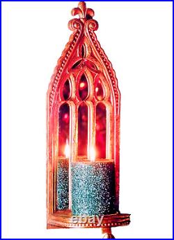Christopher Radko HOLY NIGHT Christmas Stocking Mirrored Candle Holder Set of 2