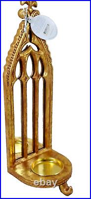 Christopher Radko HOLY NIGHT Christmas Stocking Mirrored Candle Holder Set of 2
