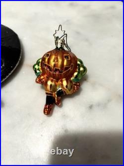 Christopher Radko Hatty Batty Fright Dlight Jack Pumpkin Halloween Ornament RARE Christopher Radko Hatty Batty Fright Dlight Jack Pumpkin Halloween Ornament RARE
