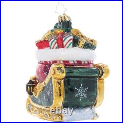 Christopher Radko NEW CHRISTMAS MAGIC SLEIGH Christmas Ornament 1020986