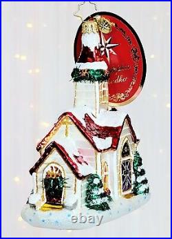 Christopher Radko NEW Enchanting Country Chapel 1021199 Christmas Ornament