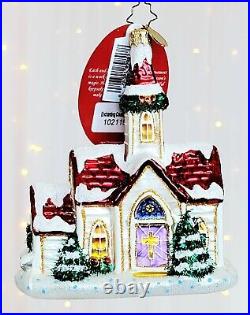 Christopher Radko NEW Enchanting Country Chapel 1021199 Christmas Ornament