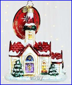 Christopher Radko NEW Enchanting Country Chapel 1021199 Christmas Ornament