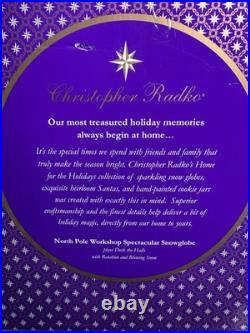 Christopher Radko North Pole Workshop Snowglobe Musical Blowing Snow w Box