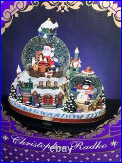 Christopher Radko North Pole Workshop Snowglobe Musical Blowing Snow w Box