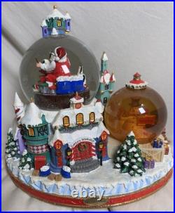 Christopher Radko North Pole Workshop Snowglobe Musical Blowing Snow w Box