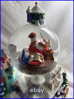 Christopher Radko North Pole Workshop Snowglobe Musical Blowing Snow w Box