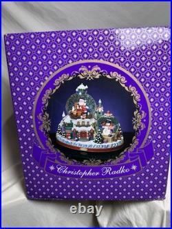 Christopher Radko North Pole Workshop Snowglobe Musical Blowing Snow w Box