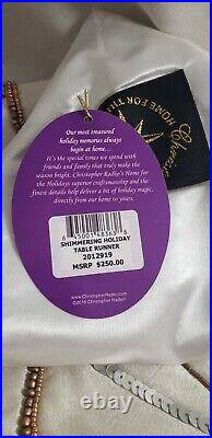 Christopher Radko Shimmering Holiday Table Runner 68 Christmas Decor Art Deco