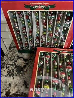 Christopher Radko Shiny Brite Glass Christmas Tree Garland 7 Ft SET OF 3 BOXES