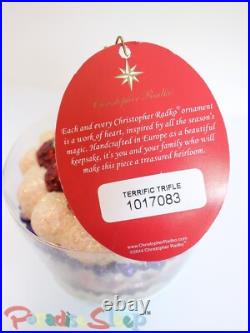Christopher Radko Terrific Trifle Dessert Glass Ornament RARE NEW
