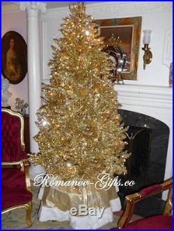 Classic Champagne GOLD Slim Pre-Lit Christmas Tree 5 ft high