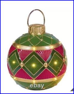 Classic Christmas Ornament with LED Gold Snowflakes Lights