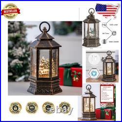 Classic Church Snow Globe Lantern Silent Night Music 11 Holiday Gift Family