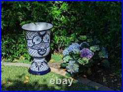 Classic Flower Pot Talavera Ceramic Planter is 22 Tall Handmade Mexican Pottery Classic Flower Pot Talavera Ceramic Planter is 22 Tall Handmade Mexican Pottery