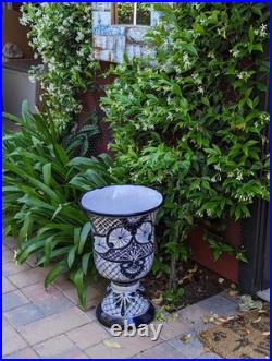 Classic Flower Pot Talavera Ceramic Planter is 22 Tall Handmade Mexican Pottery Classic Flower Pot Talavera Ceramic Planter is 22 Tall Handmade Mexican Pottery