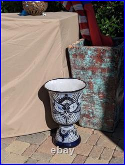 Classic Flower Pot Talavera Ceramic Planter is 22 Tall Handmade Mexican Pottery Classic Flower Pot Talavera Ceramic Planter is 22 Tall Handmade Mexican Pottery
