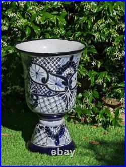Classic Flower Pot Talavera Ceramic Planter is 22 Tall Handmade Mexican Pottery Classic Flower Pot Talavera Ceramic Planter is 22 Tall Handmade Mexican Pottery