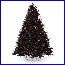 Classic Full Pre-lit Christmas Tree 7.5 ft. Clear, Black, 7.5 ft