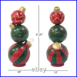 Classic Stacked Christmas Ball Decoration Any Indoor Space Versatile Decoration