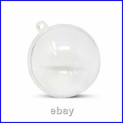 Clear Fillable Baubles Plastic Wedding Favours Balls Christmas Decoration Round