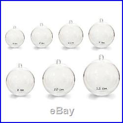 Clear Plastic Acrylic Craft Ball Sphere Baubles For Christmas Wedding Decoration