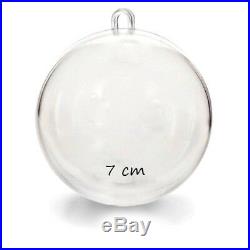 Clear Plastic Acrylic Craft Ball Sphere Baubles For Christmas Wedding Decoration