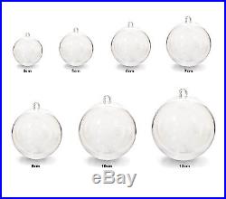 Clear Plastic Craft Sphere Baubles For Christmas Decorations Wedding Favours