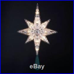 Clear Polar Star Lighted Christmas Tree Topper with 10 Lights New Decoration