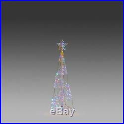 Clearance 5' or 7' Lighted Spiral Christmas Tree Outdoor Yard Decor Multi Lights