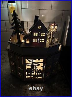 Clever Creations Wooden Advent Calendar Village Led Lights