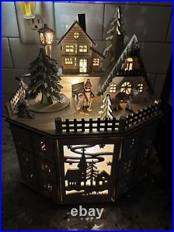 Clever Creations Wooden Advent Calendar Village Led Lights