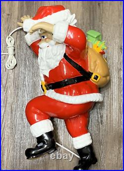 Climbing Santa Claus 24 Fiberglass Resin Decoration Indoor Outdoor