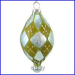 Cody Foster 4.00In Plaid Baubles Set/5, Glass, Mid Century Modern Gl1063