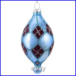 Cody Foster 4.00In Plaid Baubles Set/5, Glass, Mid Century Modern Gl1063