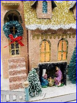 Cody Foster Christmas Light Up Glitter House, Church of the Nativity, #HOU-322