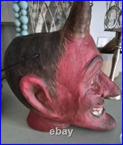 Cody Foster Halloween Paper Mache Devil Candy Bucket-8.5''H