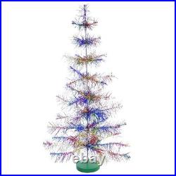 Cody Foster Rainbow Mylar Tabletop Decorative Tree 3 Ft Pride Christmas Lbgtqia