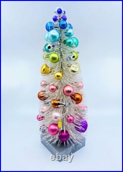 Cody Foster Sisal Trees White Rainbow Trees with Ornaments Set of 3 Cody Foster Sisal Trees White Rainbow Trees with Ornaments Set of 3