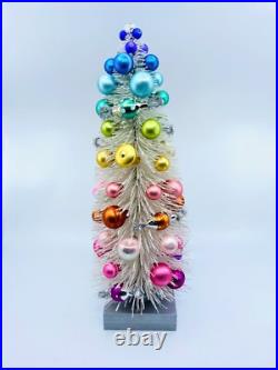 Cody Foster Sisal Trees White Rainbow Trees with Ornaments Set of 3 Cody Foster Sisal Trees White Rainbow Trees with Ornaments Set of 3