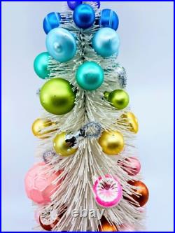 Cody Foster Sisal Trees White Rainbow Trees with Ornaments Set of 3 Cody Foster Sisal Trees White Rainbow Trees with Ornaments Set of 3