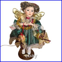 Collectable Porcelain Doll VICTORIA Motion-ettes CHRISTMAS Display Figure TELCO